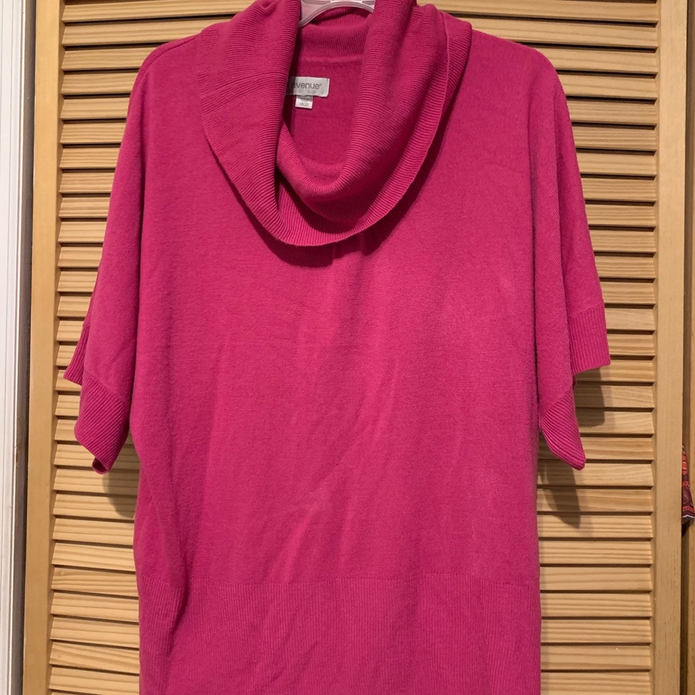 Pink cowl neck sweater